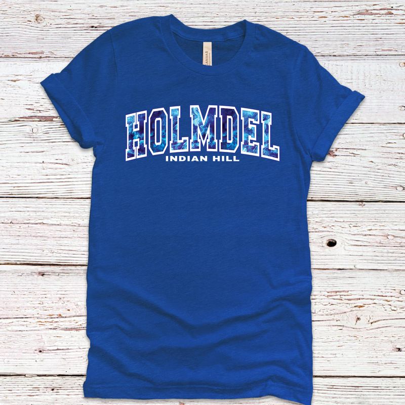 HOLMDEL MARBLE- Indian Hill Heathered Blue T- Shirt