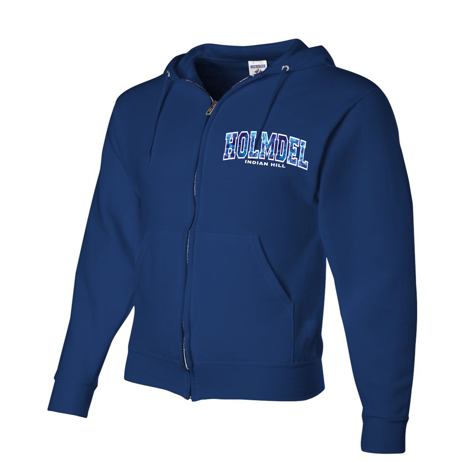Blue Zip Up Holmdel Indian Hill- MARBLE - Adult And Youth Sizes