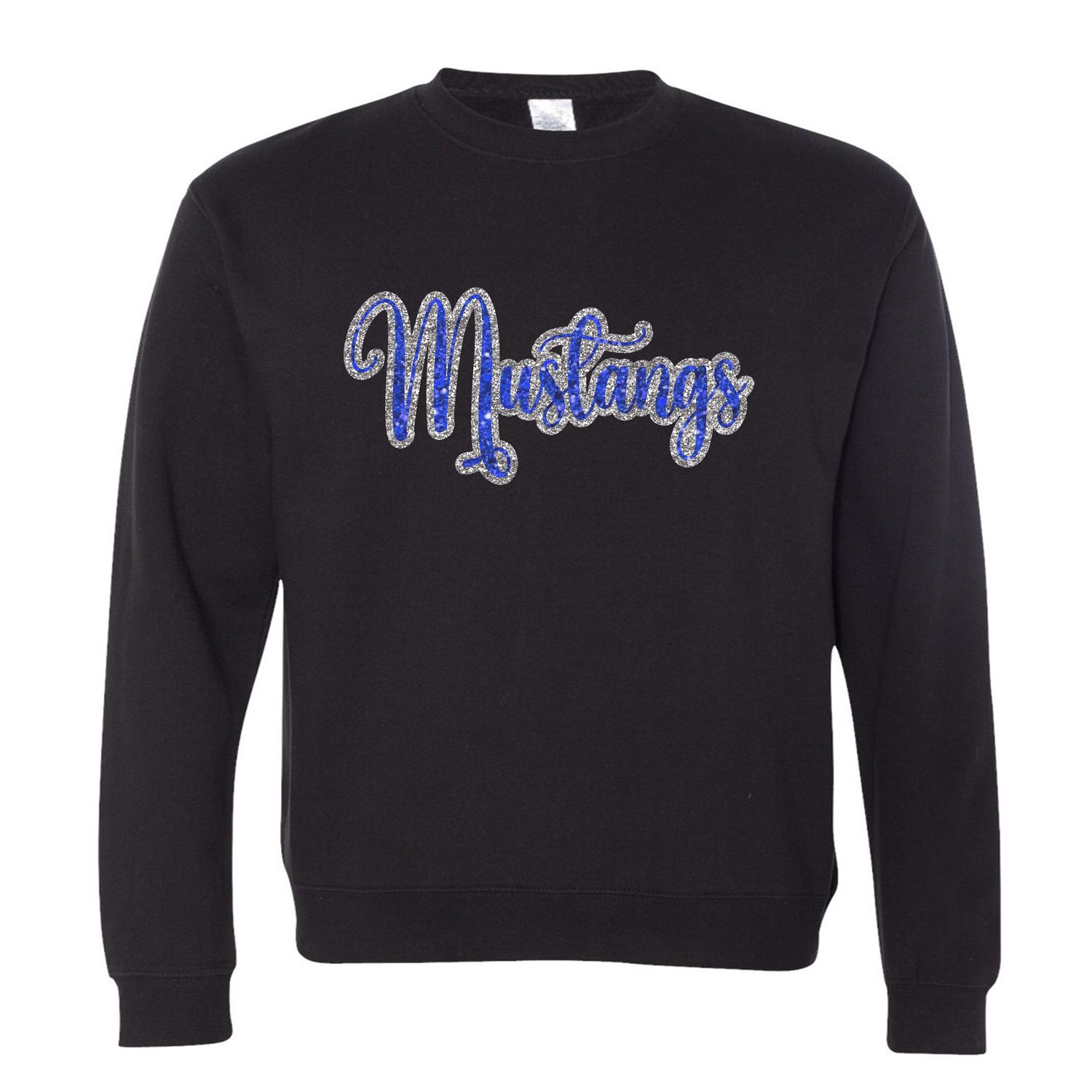 Mustangs Glitter effect Black Crewneck