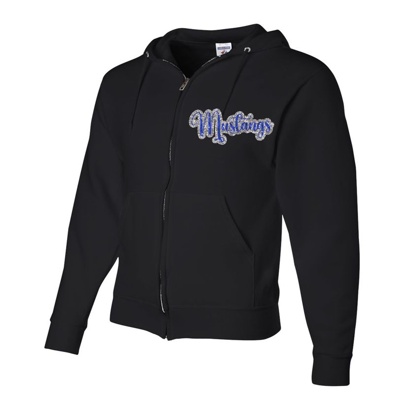 Mustang Glitter effect Full Zip Sweatshirt