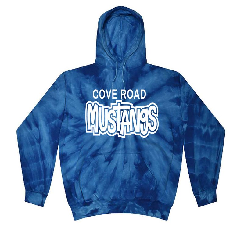 Cove Road Mustangs Tie Dye Hoodie Sweatshirt