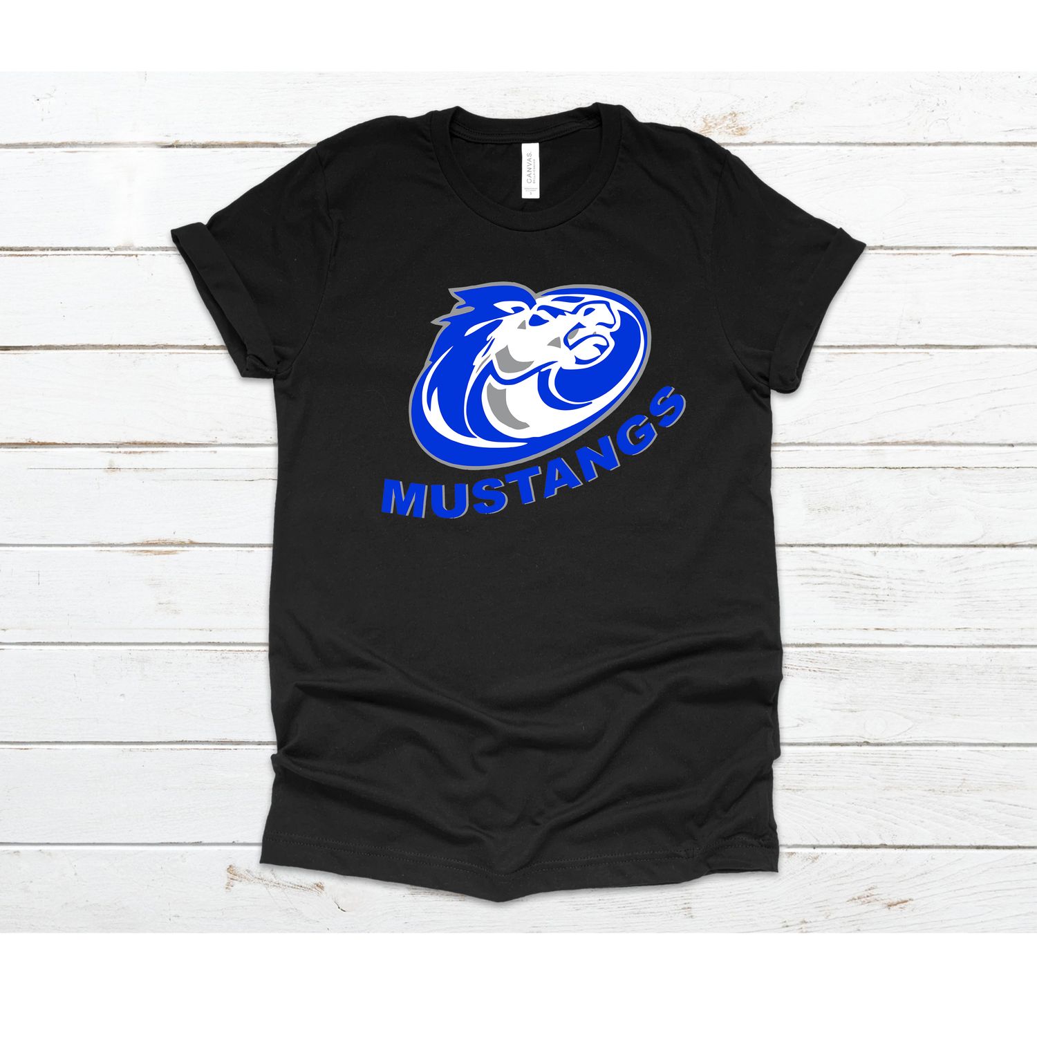 Mustang Logo T-shirt- Black or Heathered Gray