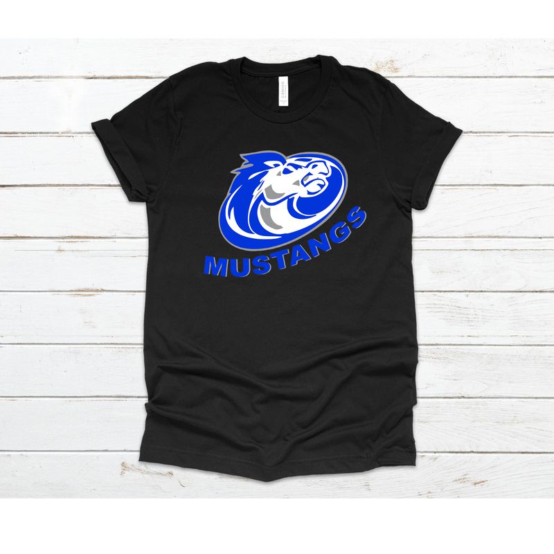 Mustang Logo T-shirt- Black or Heathered Gray