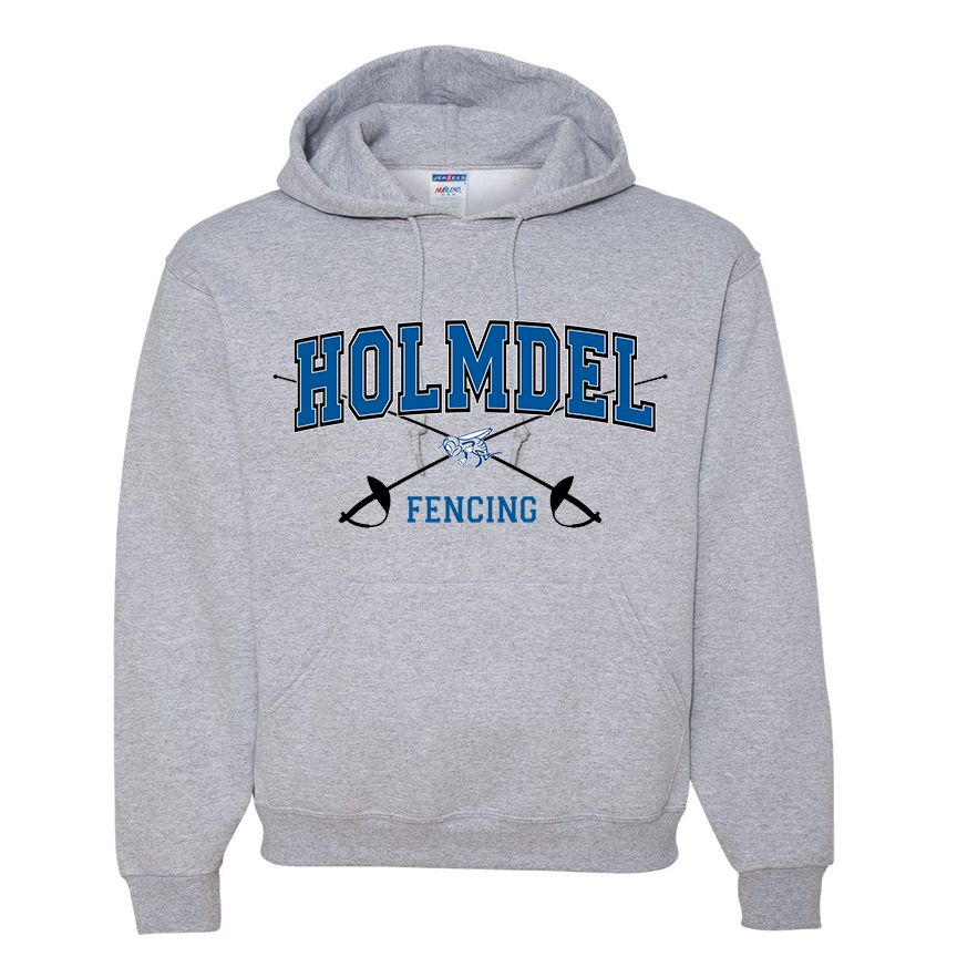 HOLMDEL FENCING Athletic Gray Hoodie