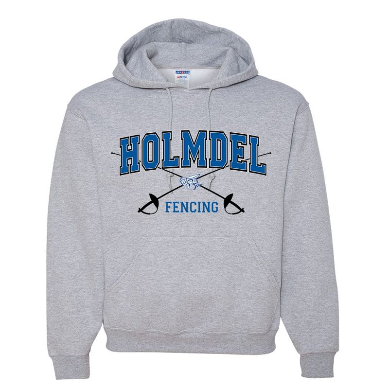 HOLMDEL FENCING Athletic Gray Hoodie
