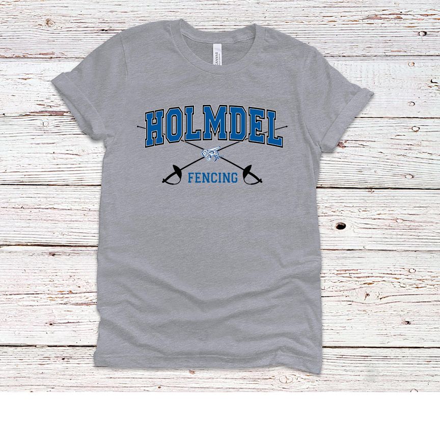 HOLMDEL FENCING Heathered Gray T- Shirt