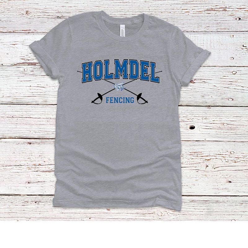 HOLMDEL FENCING Heathered Gray T- Shirt
