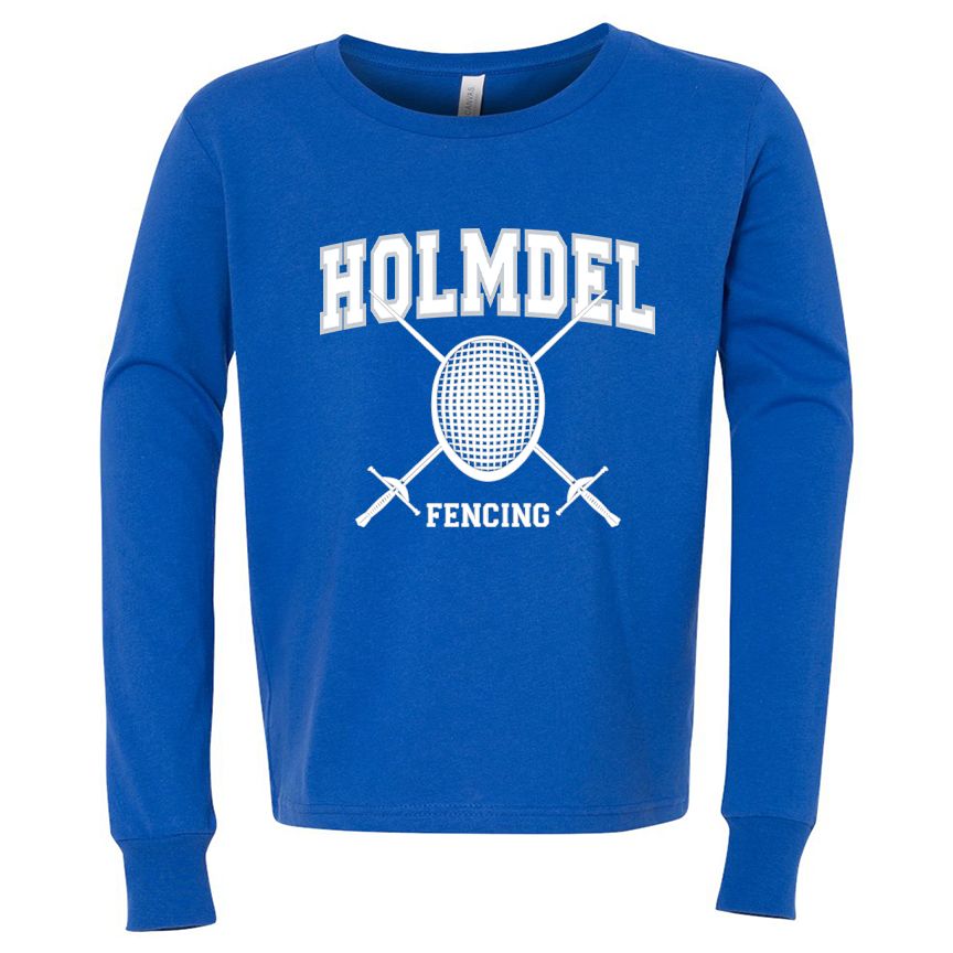 HOLMDEL FENCING Royal Blue Long Sleeve T- Shirt