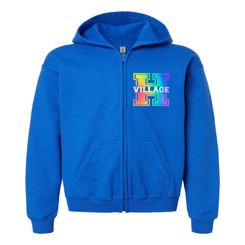 Royal Blue Village H - Spring full zip hoodie