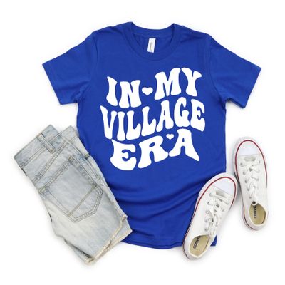 Royal Blue Village retro In My Village Era T shirt
