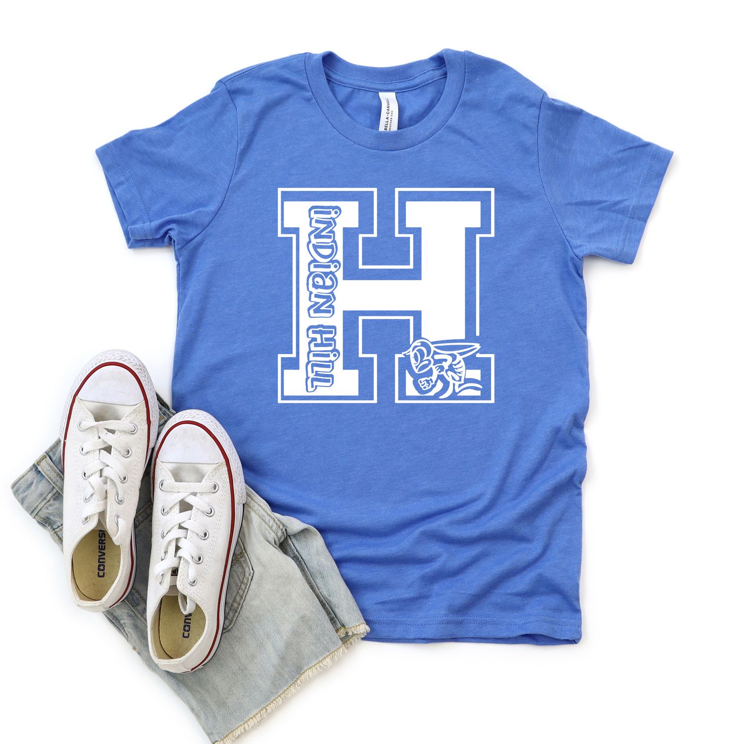 HOLMDEL H- Indian Hill Heathered Blue T- Shirt