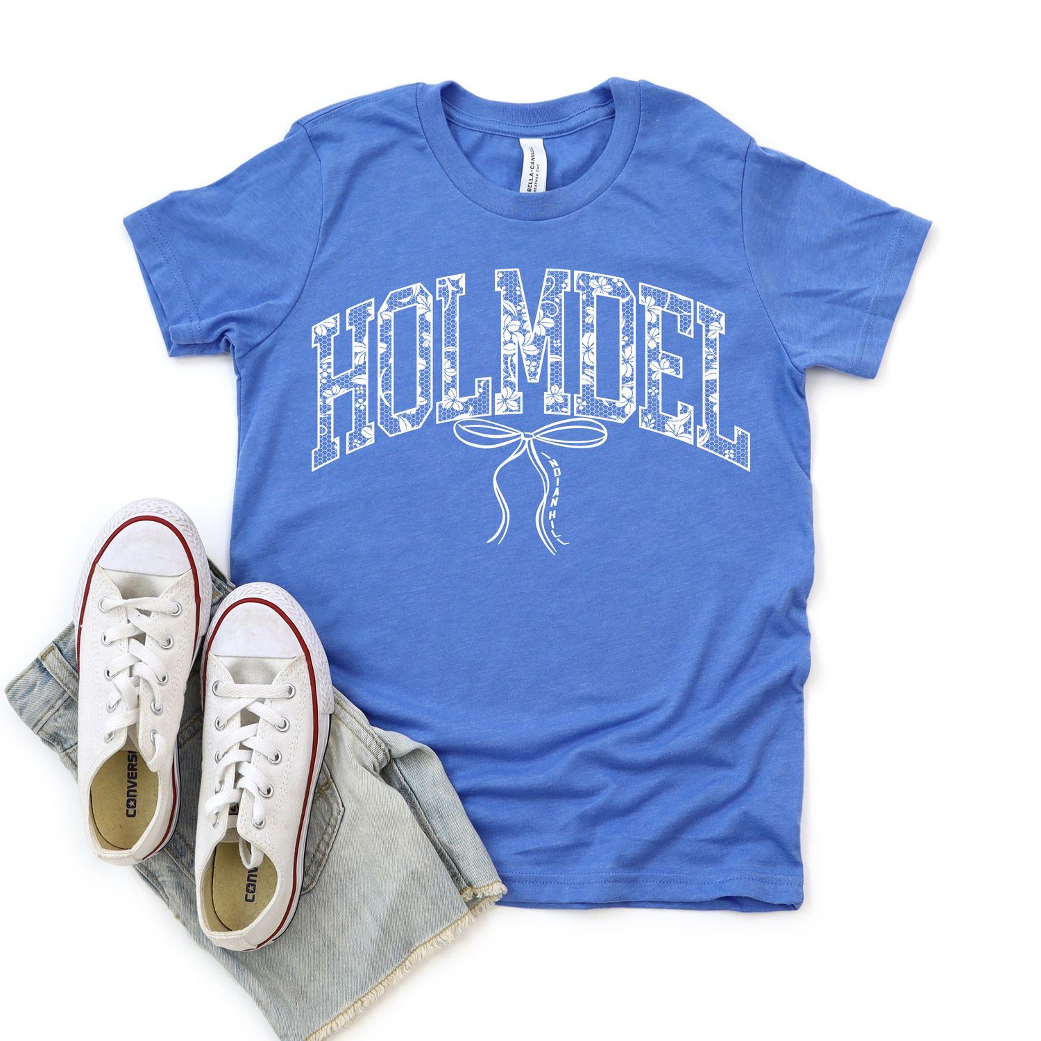 HOLMDEL Indian Hill Coquette Heathered Blue T- Shirt