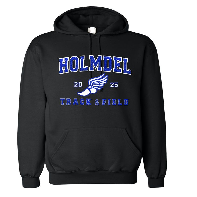 BLACK Holmdel Track &amp; Field Sweatshirt- GLITTER