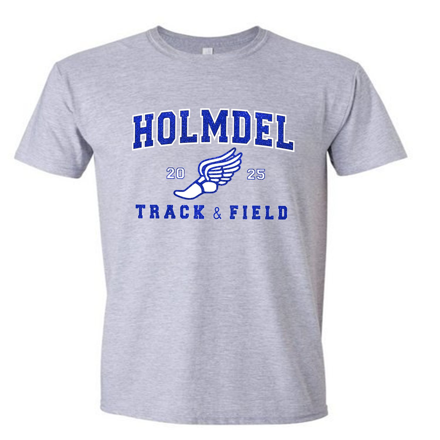 Grey GLITTER Holmdel Track &amp; Field T shirt-