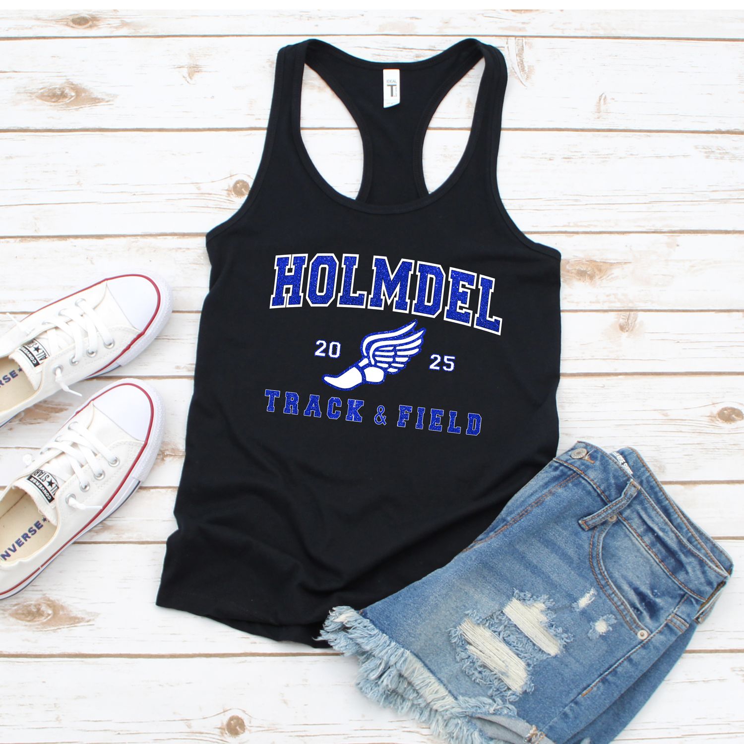 Black Holmdel Track &amp; Field racer back tank