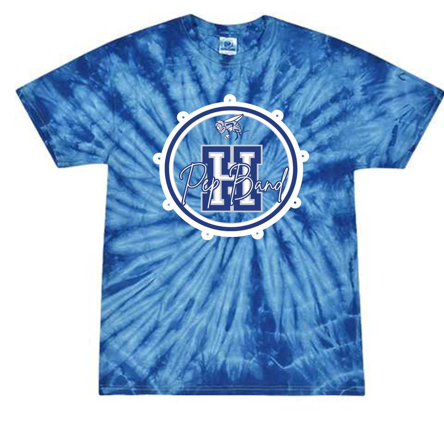 Royal Blue PEP BAND TIE DYE T SHIRT