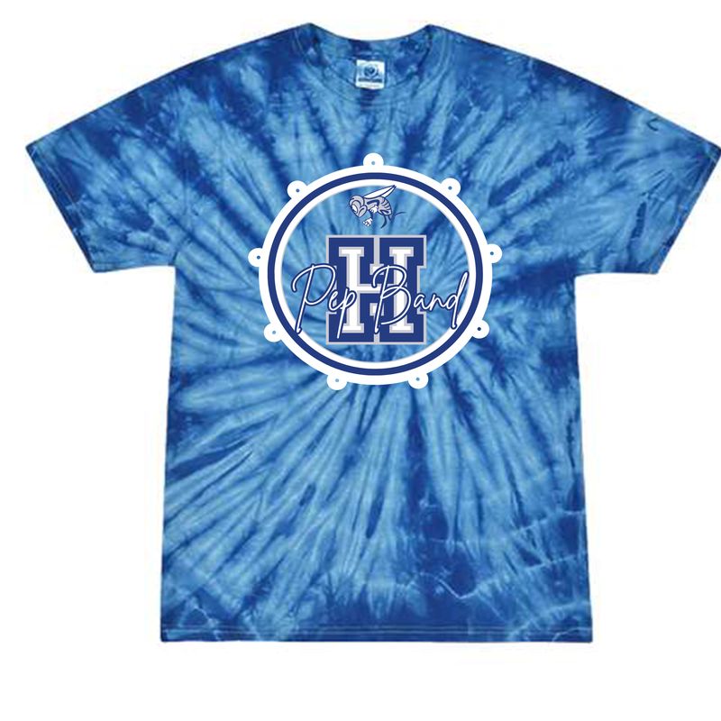 Royal Blue PEP BAND TIE DYE T SHIRT