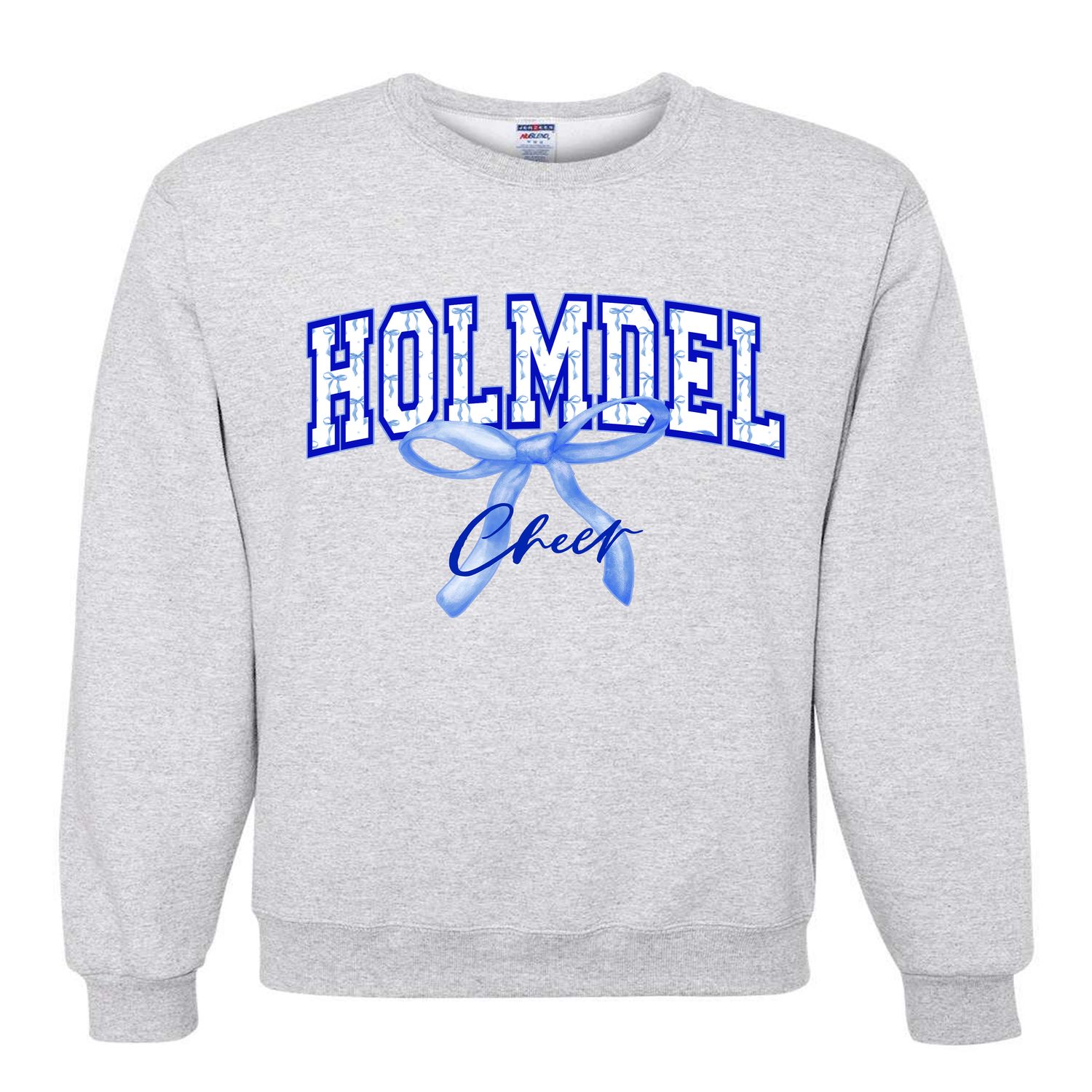 Holmdel HFA Cheer coquette bow crewneck sweatshirt