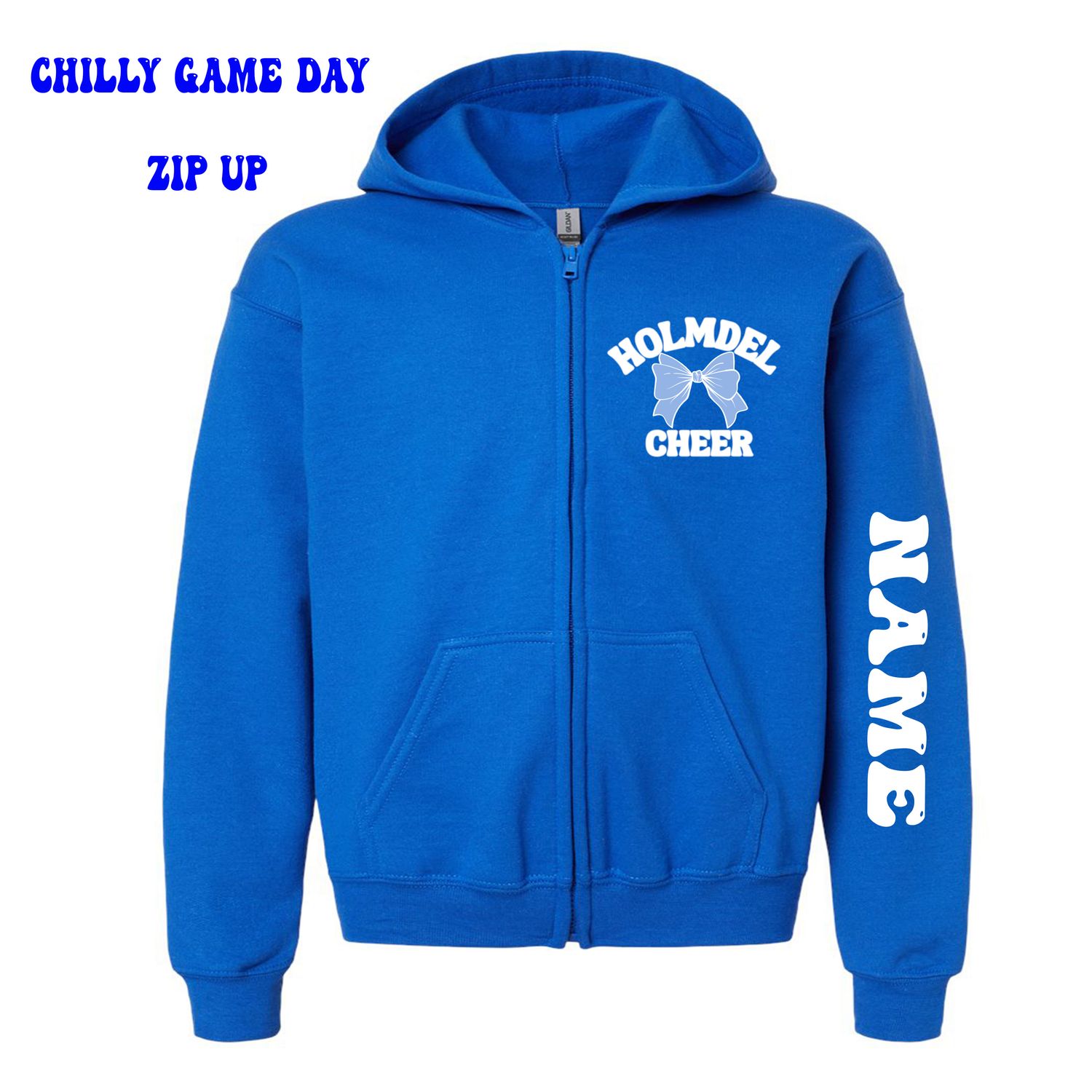 Holmdel HFA LITTLE GIRL Game Day CHEER  Zip up