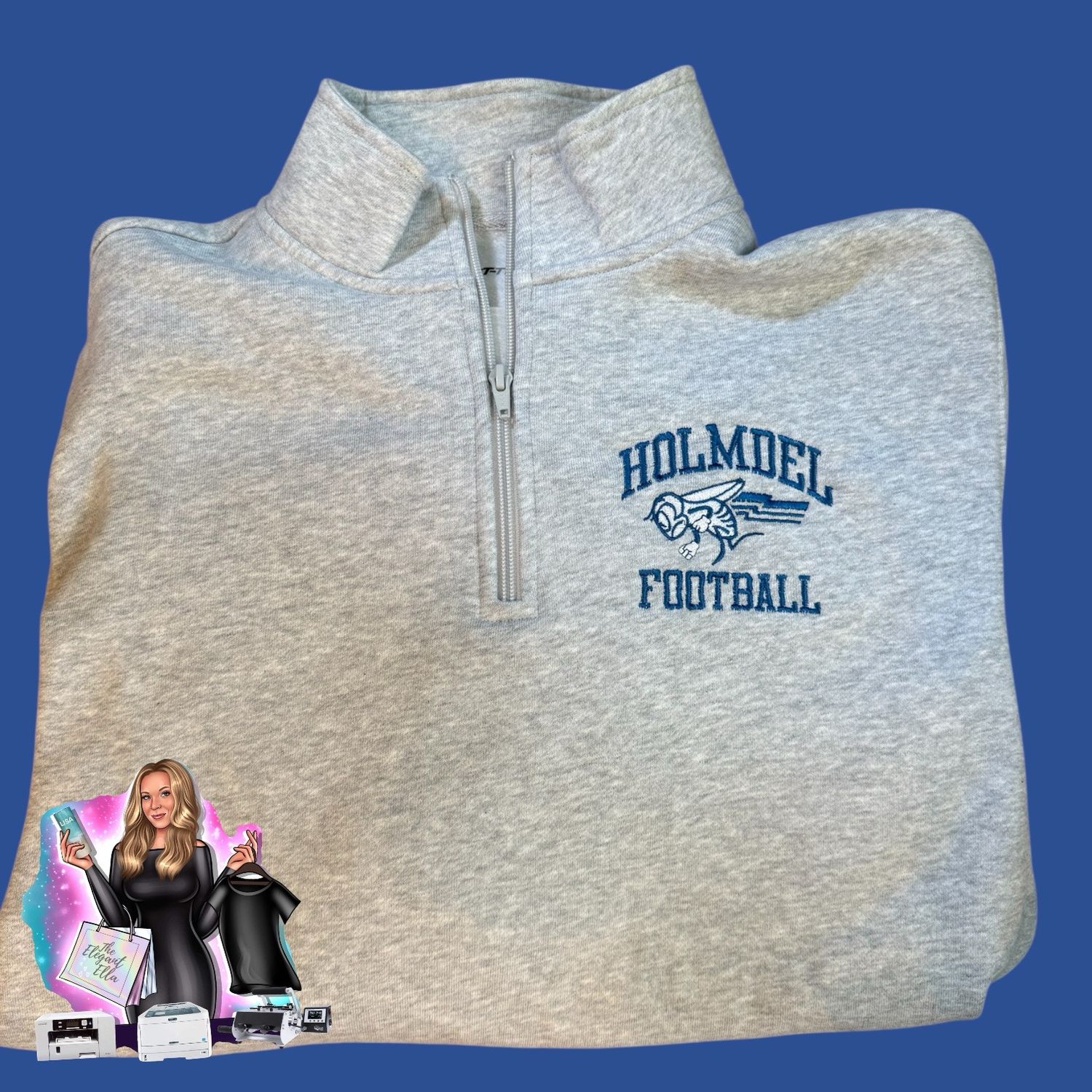 SENIOR FOOTBALL EMBROIDERED 1/4 ZIP