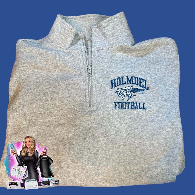 SENIOR FOOTBALL EMBROIDERED 1/4 ZIP