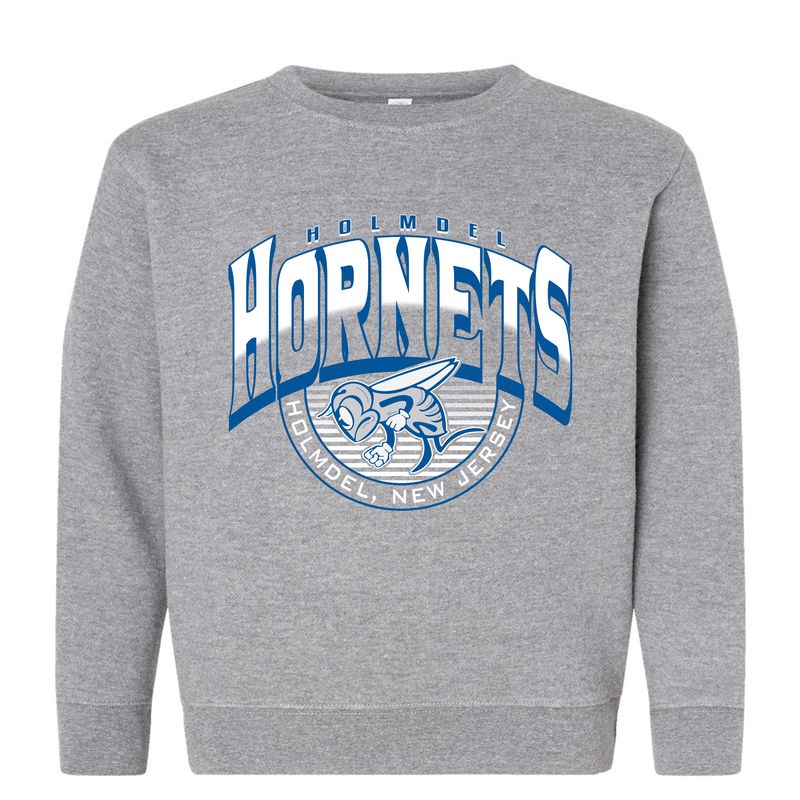 Heathered Gray Holmdel Hornets Crew Neck Sweatshirt