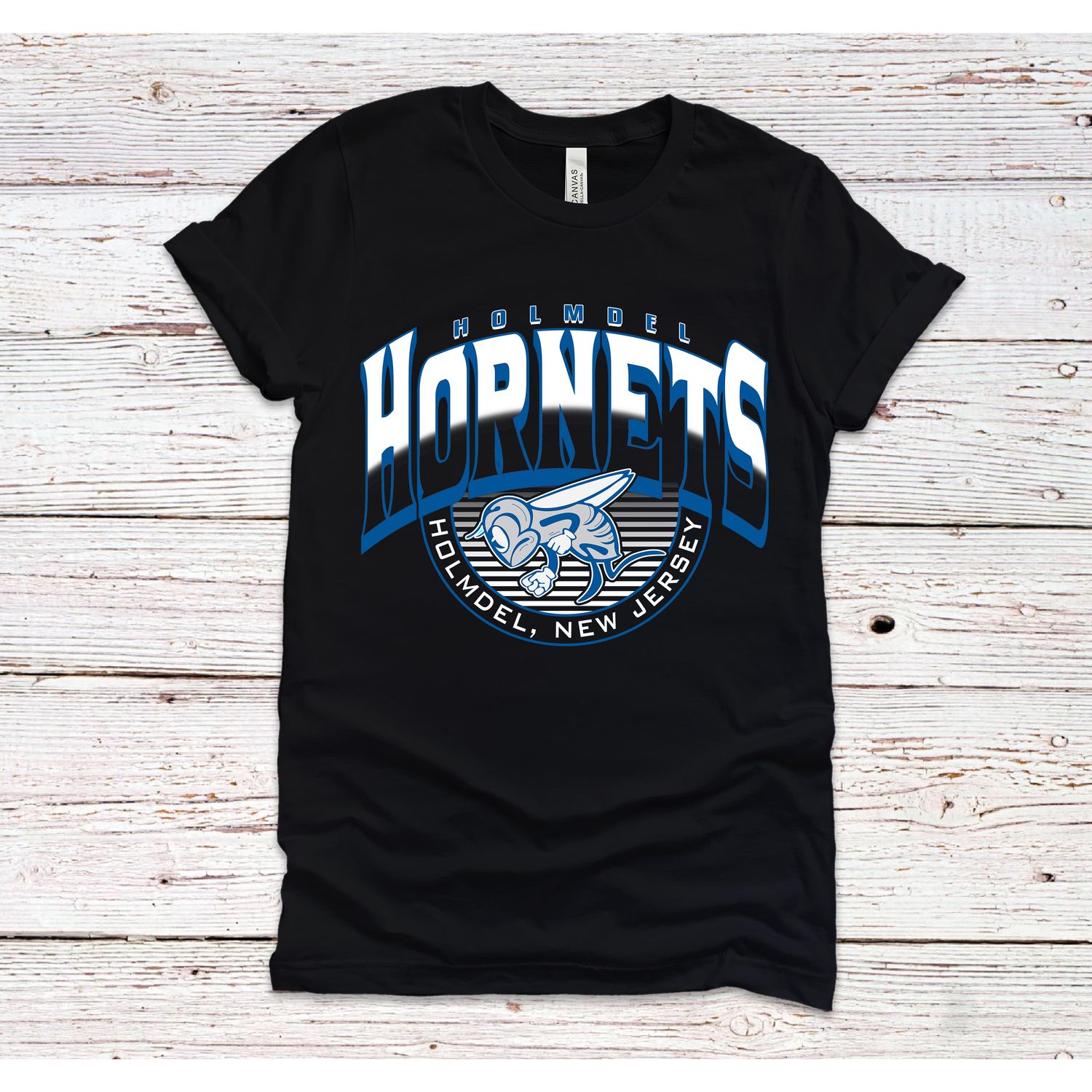 Black Holmdel Hornets T shirt