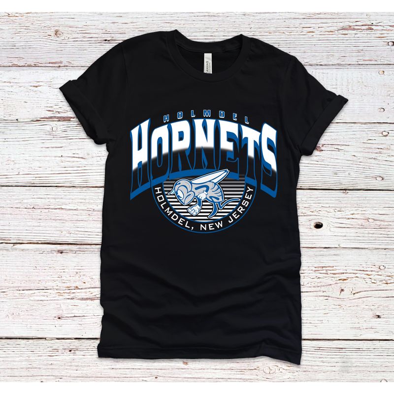 Black Holmdel Hornets T shirt