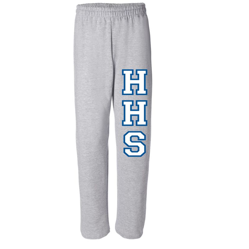 Heather Gray HHS open bottom joggers