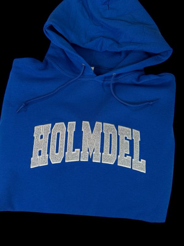 EMBROIDERY and GLITTER HOLMDEL Blue Or Gray