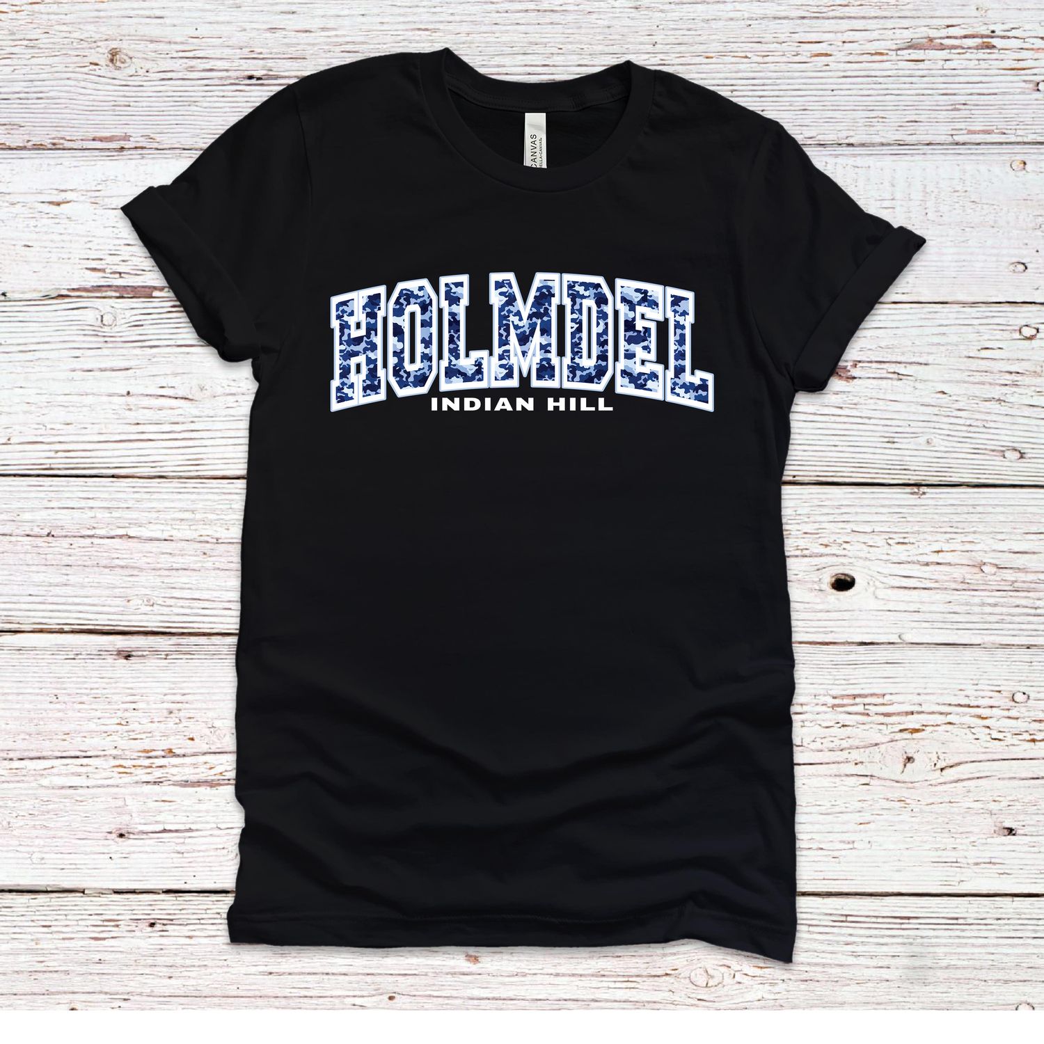 BLACK- Holmdel Indian Hill T shirt YOUTH &amp; ADULT-