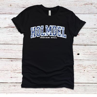 BLACK- Holmdel Indian Hill T shirt YOUTH &amp; ADULT-