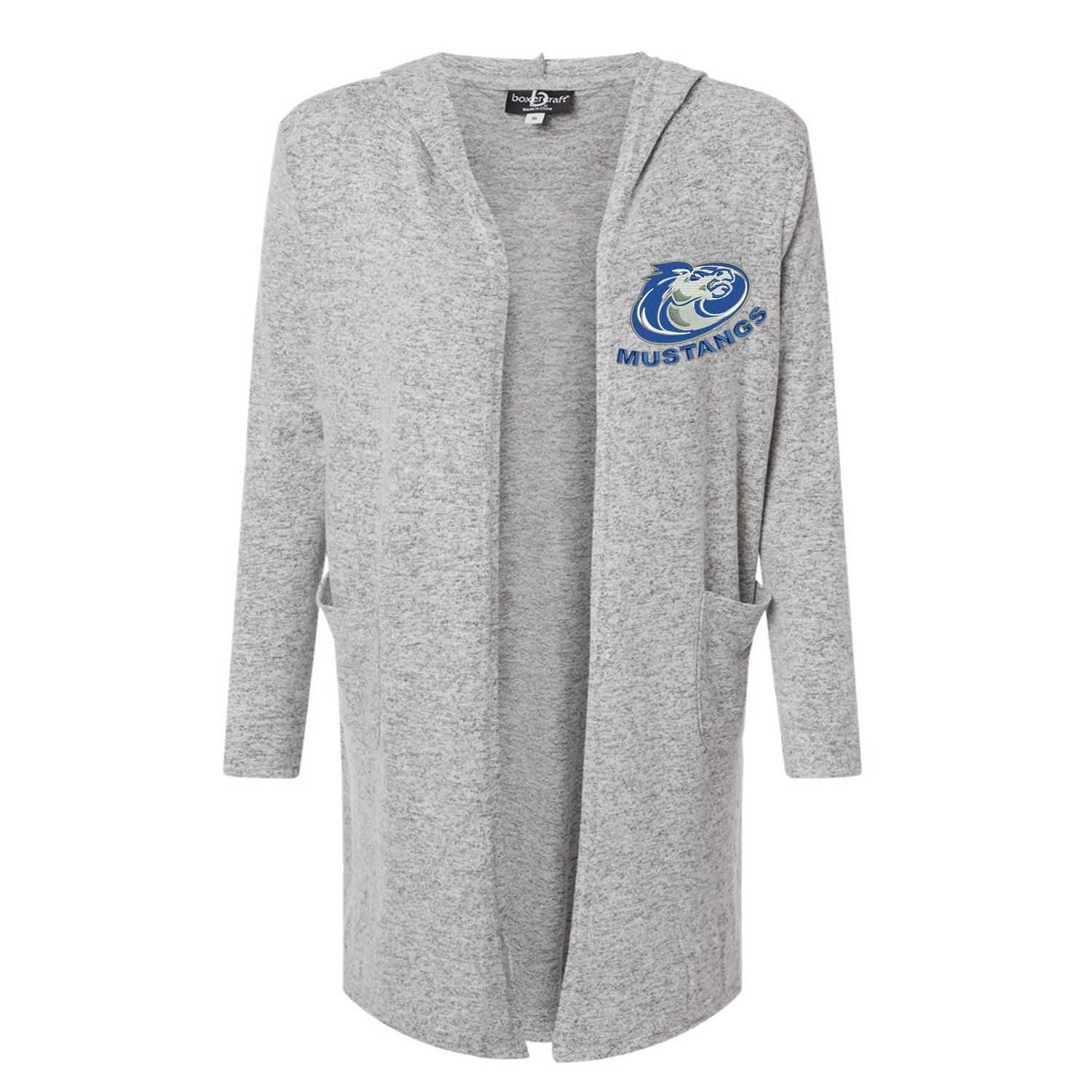 Embroidered Mustang Logo Hooded Cardigan