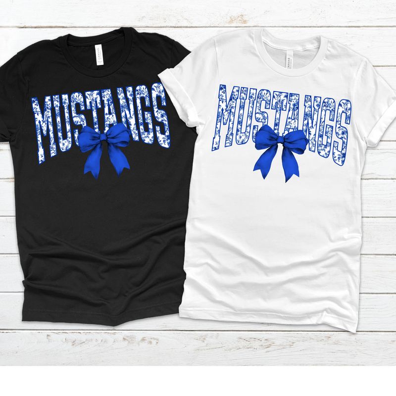 Mustangs Coquette Bow   T-shirt