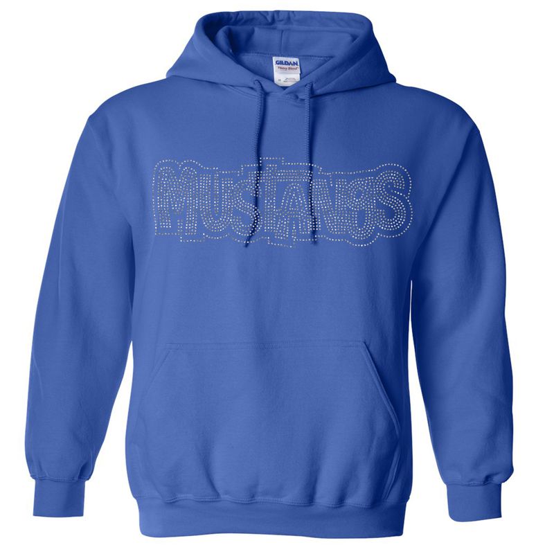 Mustangs Royal Blue SPANGLE Hooded Sweatshirt