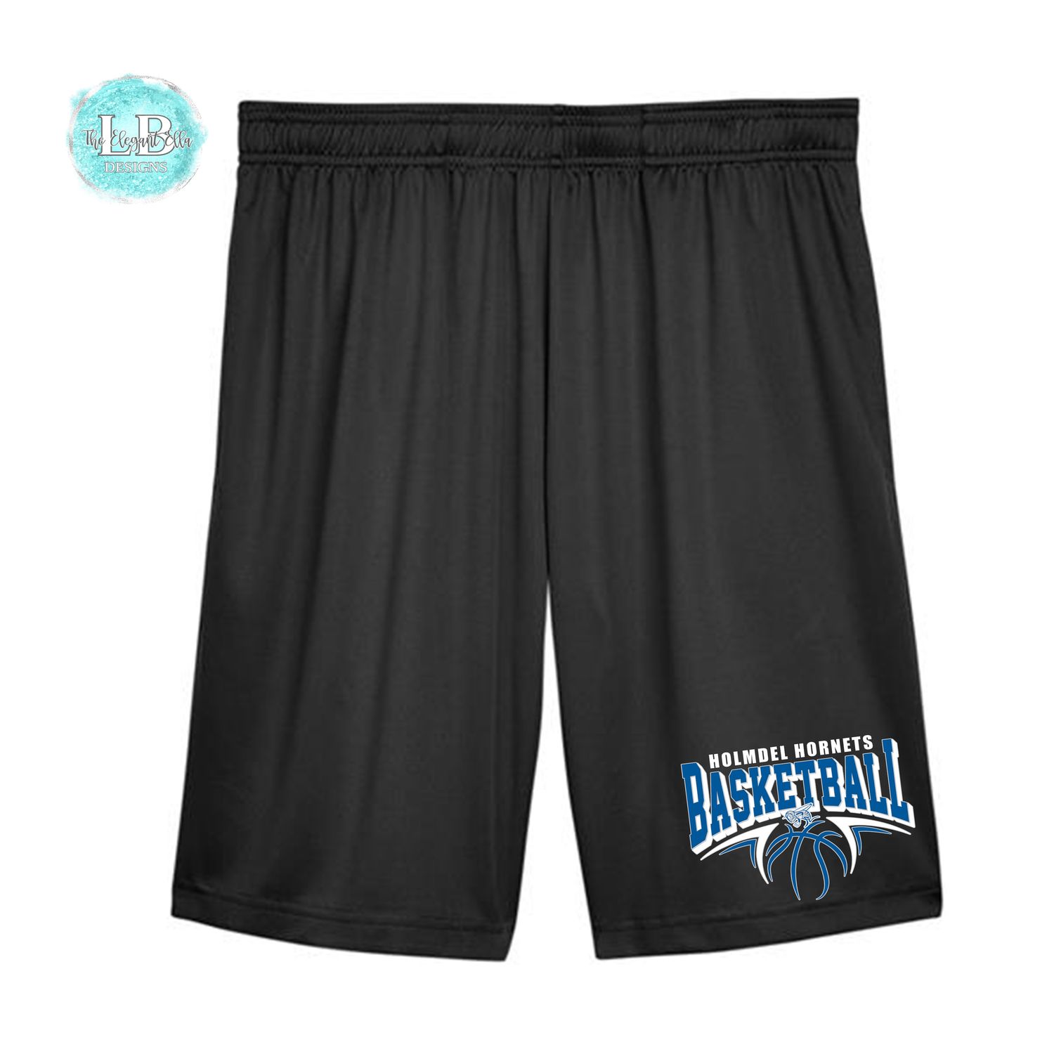 BLACK Holmdel Hornets Dri-Fit T-Shorts Men– Basketball Graphic