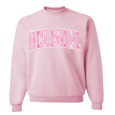 HOLMDEL PINK OUT crew neck sweatshirt