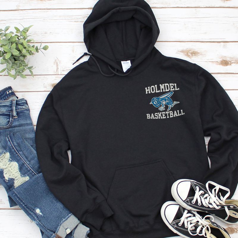 Black embroidery  Holmdel Basketball Premium Cotton Heritage Sweatshirt –