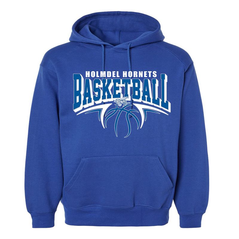 BLUE-  Holmdel Hornets Premium Cotton Heritage Sweatshirt – Basketball Graphic”