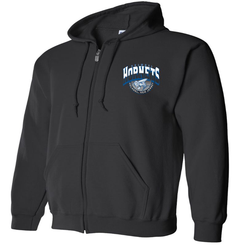 Black Holmdel Hornets Full Zip