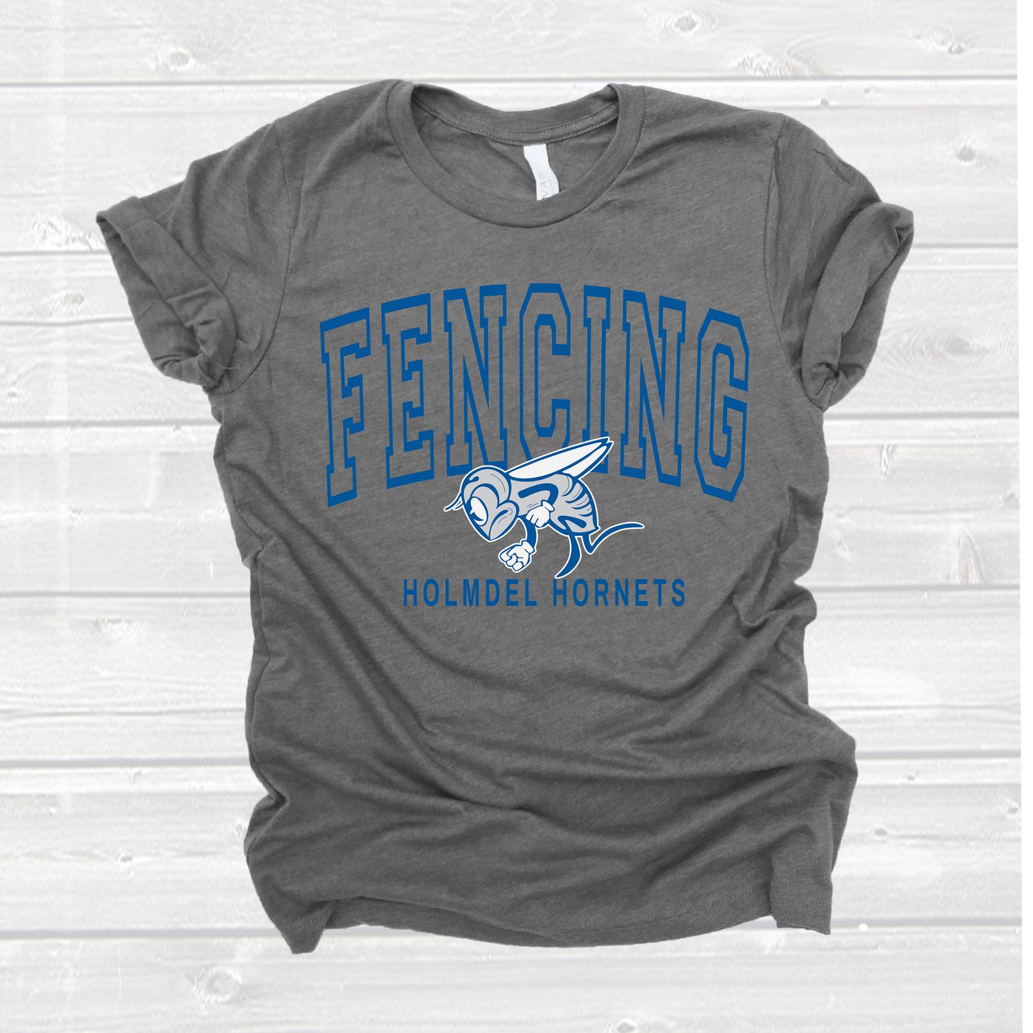 FENCING- Holmdel Hornets Dark Grey T- Shirt