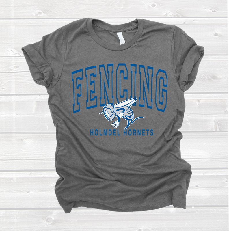 FENCING- Holmdel Hornets Dark Grey T- Shirt