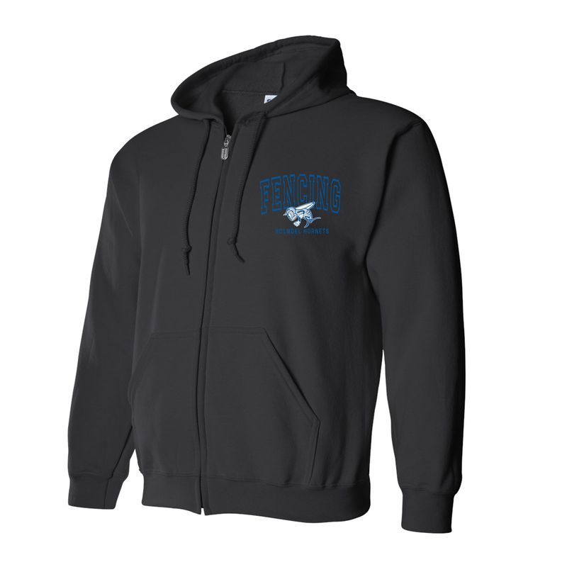 FENCING - Holmdel Hornets Black Zip-Up Hoodie