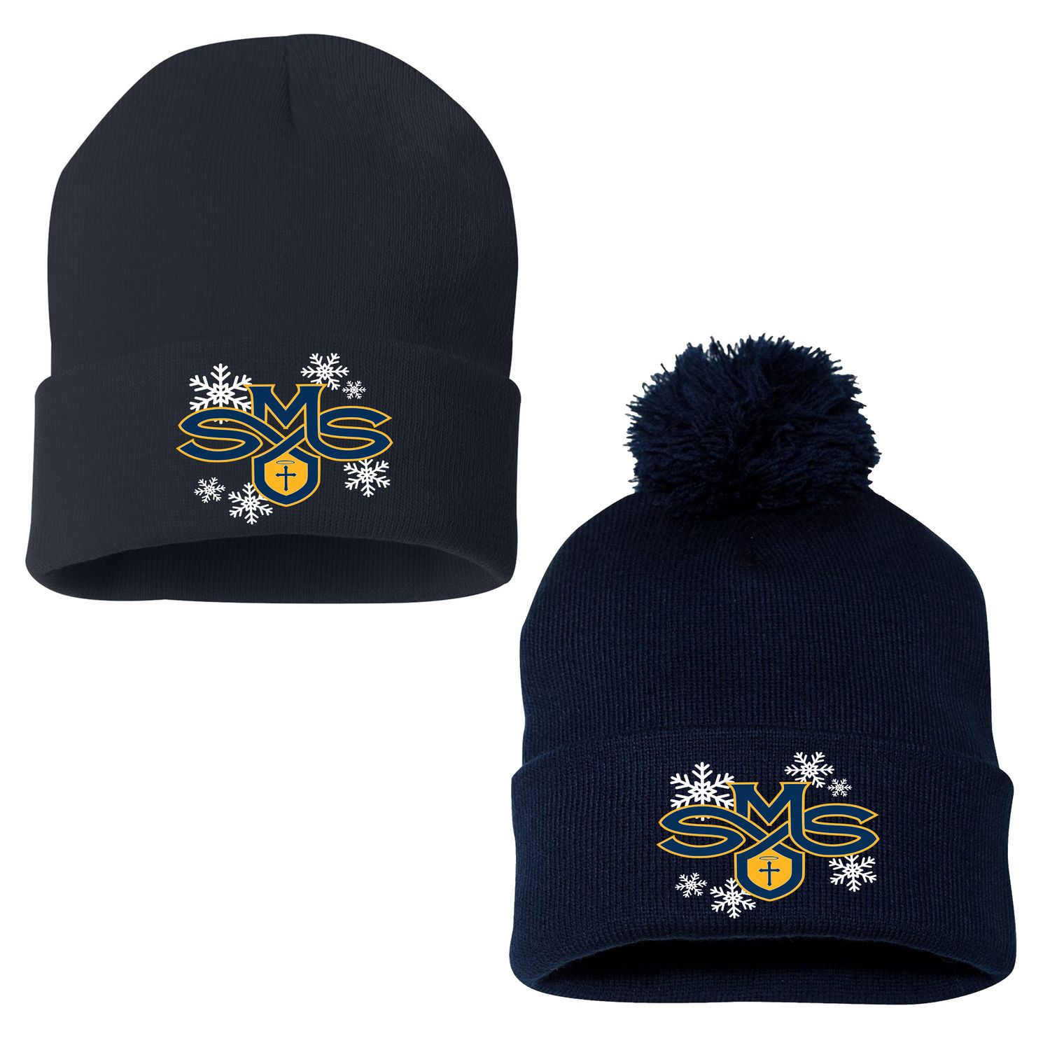 SMS Beanie or Pom Pom hat printed or embroidery