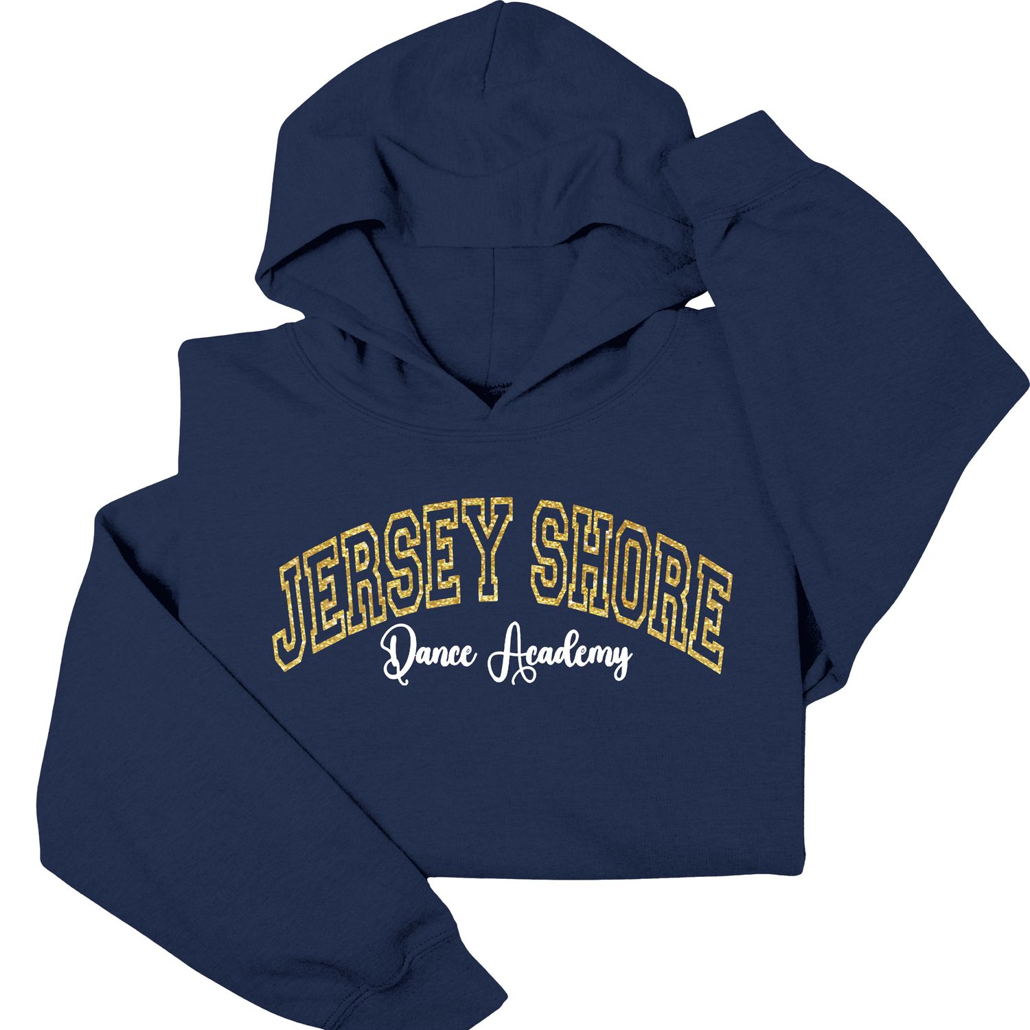 JSDA NAVY glitter Block Hooded Sweatshirt Adult- Youth-Toddler