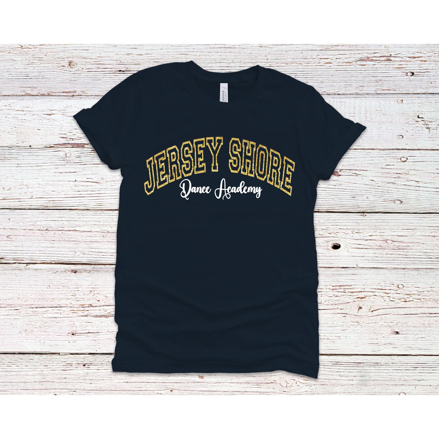 JSDA Navy Glitter Block -Shirt Adult- Youth-Toddler