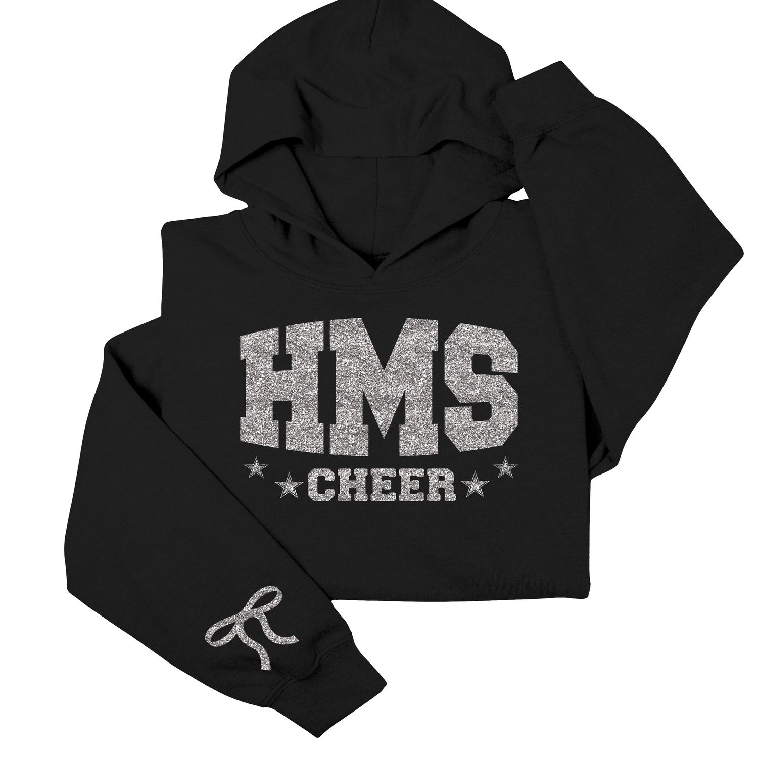 HMS Personalized Black GLITTER Hoodie