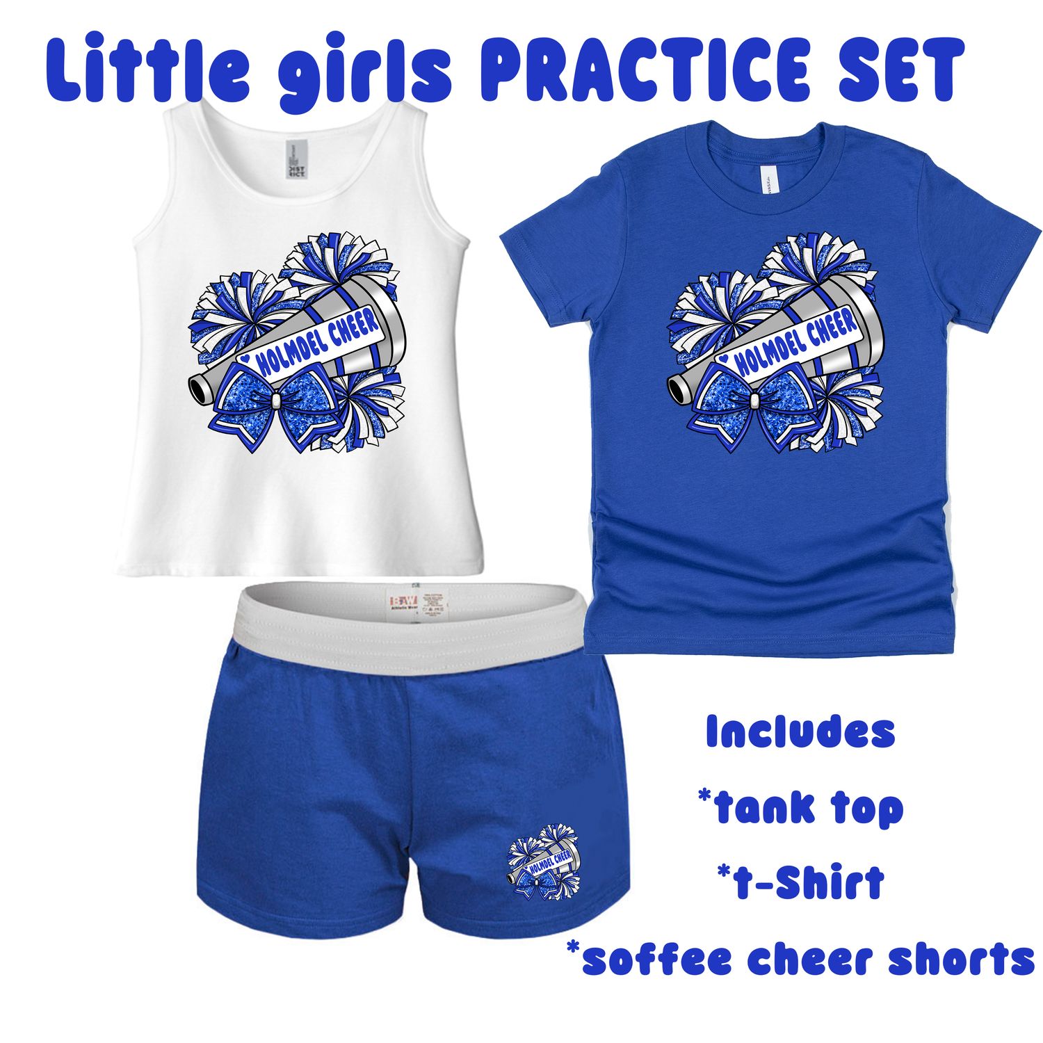 Holmdel HFA Little Girls Cheer Practice Set