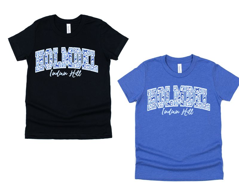 Indian Hill- HOLMDEL-Cherries &amp; Bows Blue T- Shirt