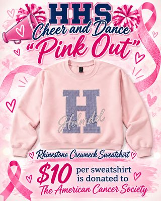HOLMDEL PINK OUT crew neck sweatshirt